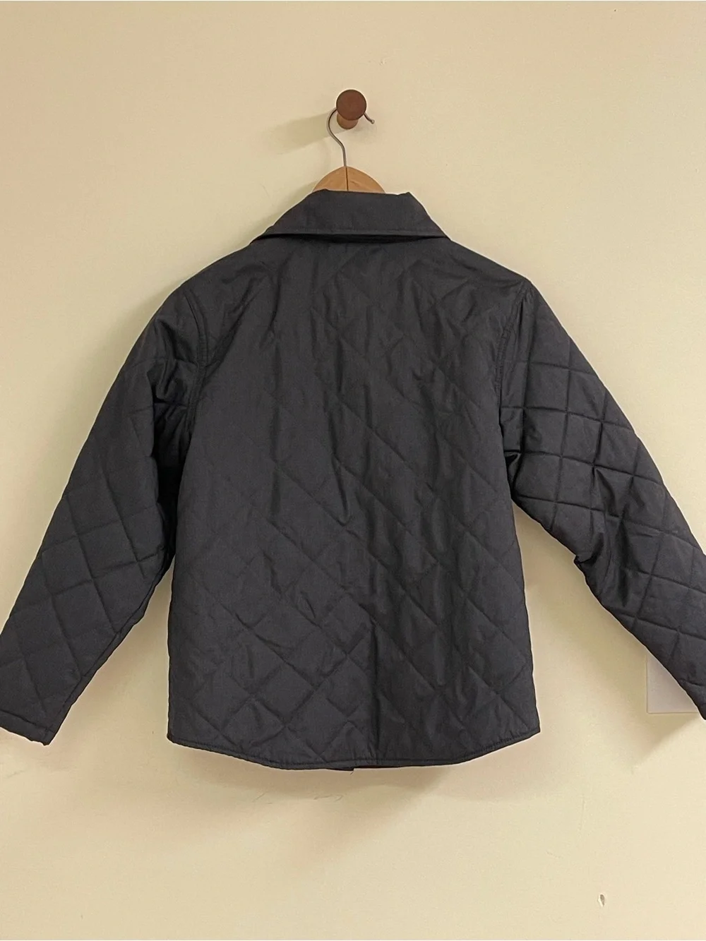 Gymboree Quilted Snap Jacket Gray Boys L 10-12 Lightweight Coat